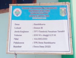 Pemdes Sambikarto Diduga Lakukan Manipulasi dan Kecurangan Pengurangan Volume Pekerjaan TPT, Siapa Diuntungkan??