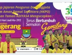 Kami Segenap Jajaran Pengurus Dan Anggota Yayasan Aman Damai Sejahtera (HKPO) Perumahan Taman Adiyasa, Mengucapkan : Dirgahayu Hari Ulang Tahun ( HUT) Kabupaten Tangerang Ke 392